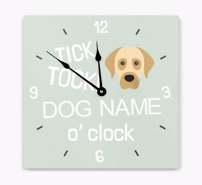 Tick Tock 'O' Clock: Personalised {breedFullName} Wall Clock